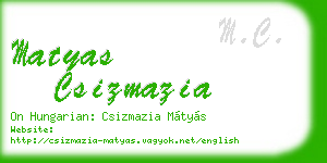 matyas csizmazia business card